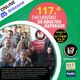 Imagen promocional del 117° encuentro de Adultos Asperger, online via Discord. Se incluye una foto grupal de integrantes de la Liga Asperger 7, logos, fecha y horario del evento.