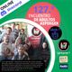 Imagen promocional del 127° encuentro de Adultos Asperger, online via Discord. Se incluye una foto grupal de integrantes de la Liga Asperger 7, logos, fecha y horario del evento.