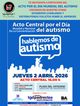 Hablemos de autismo.JUEVES 2 ABRIL 2026, ACTO CENTRAL 16h. PLAZA DEL VATICANO, CABA
