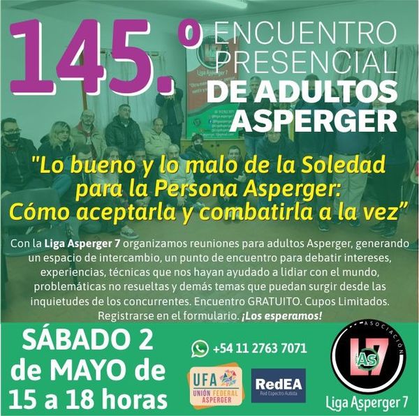 Foto grupal de participantes de la reunión presencial, con datos del evento y logos de organizaciones UFA, RedEA, LAs7.