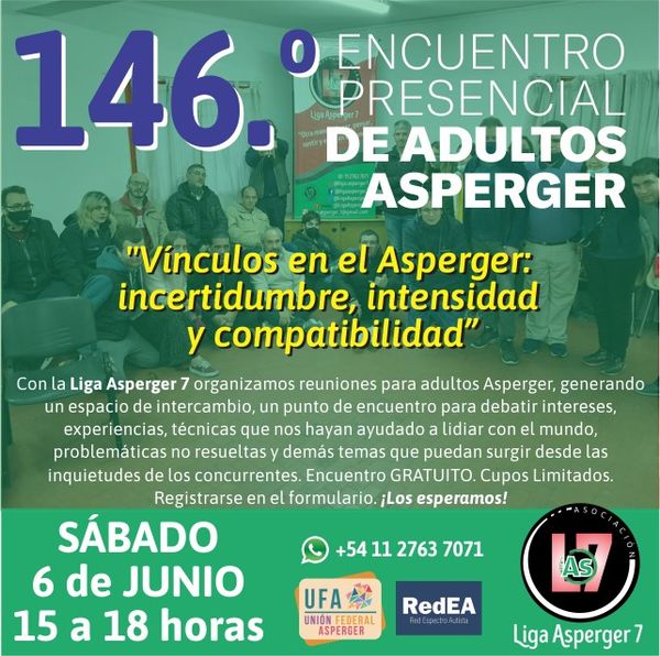 Foto grupal de participantes de la reunión presencial, con datos del evento y logos de organizaciones UFA, RedEA, LAs7.